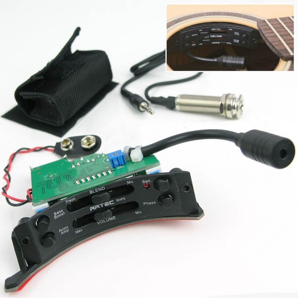 E46 New Artec SHP5 EQ Soundhole Pre amp Controller & mic blender