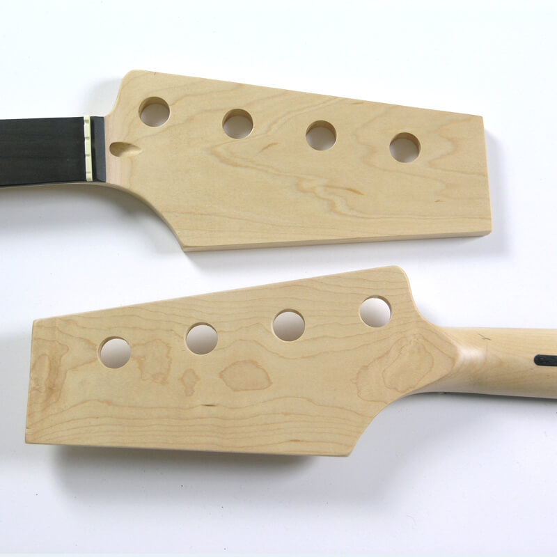 NK26 Half Paddle Maple/Rose Fretless 4 string Bass Guitar Neck